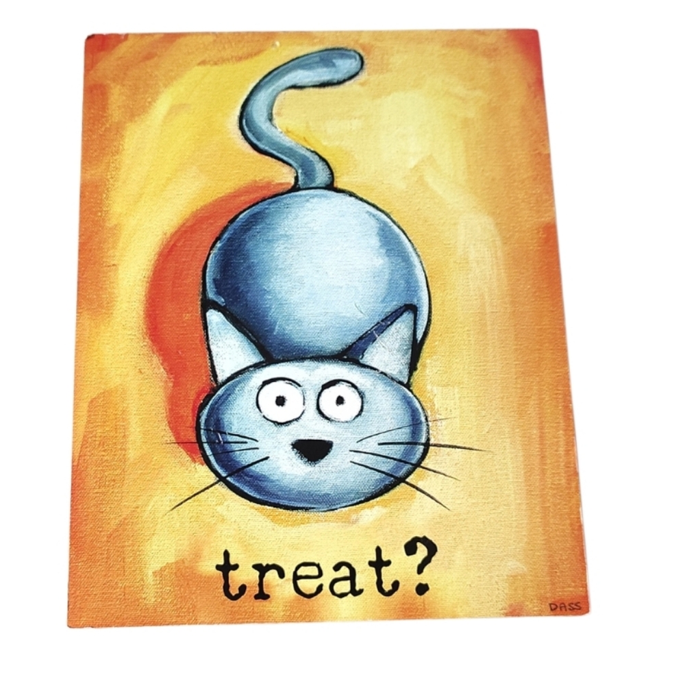 Noelle Dass Wooden Art Picture Cat Treat